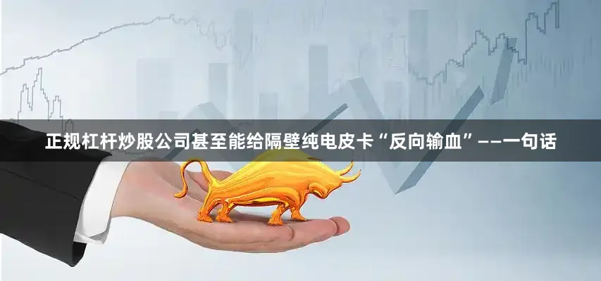 正规杠杆炒股公司甚至能给隔壁纯电皮卡“反向输血”——一句话
